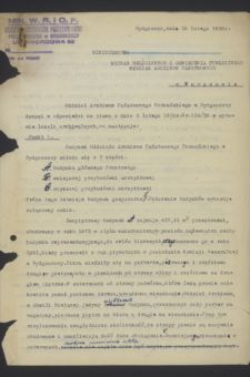Opis warunków lokalowych w 1938 (Archiwum Państwowe w Bydgoszczy, Archiwum Państwowe w Poznaniu Oddział w Bydgoszczy, sygn. 80)
