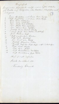 Spis rzeczy wywożonych przez Michalinę Baszka do Królestwa Polskiego, 1895 r. rękopis 19 rzeczy w punktach