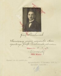 Fotografia „dowodowa” urzędnika miejskiego Józefa Błachowiaka Fotografia „dowodowa” urzędnika miejskiego Józefa Błachowiaka